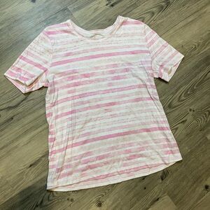 Pink and White Striped Top